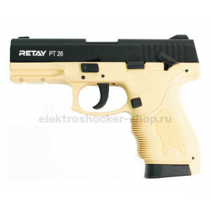 СХП Охолощенный пистолет Retay PT26 Full-auto Taurus, кал. 9 мм, желтый СХП Охолощенный пистолет Retay PT26 Full-auto Taurus, кал. 9 мм, желтый
